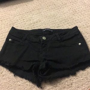 Brandy Melville Black Low-Rise Denim Shorts